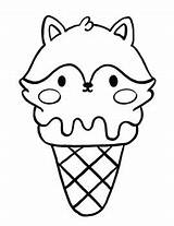 Ice Cream Coloring Page sketch template