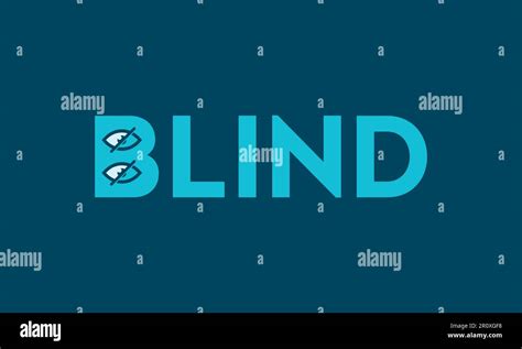 Blind Typography Text Logo Design. Blind Typographic Word Logo Vector ...