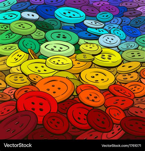 Colorful buttons background cartoon style Vector Image