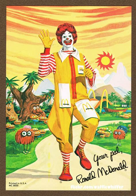 Ronald McDonald Card - 1970s | Vintage ads, Mcdonalds, Ronald mcdonald