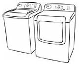Washer And Dryer Pages Coloring sketch template