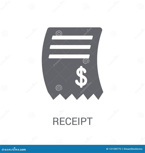 Receipt Icon. Trendy Receipt Logo Concept on White Background Fr Stock Vector - Illustration of ...