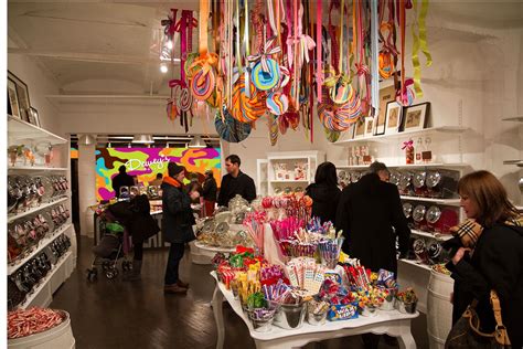 View of store interior. | Candy store, Candy store display, Best candy