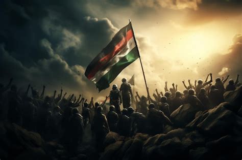 Premium AI Image | Gaza protests march of return in the border at the ...