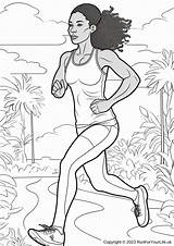 Running Colouring Pages  Run For Your Life sketch template