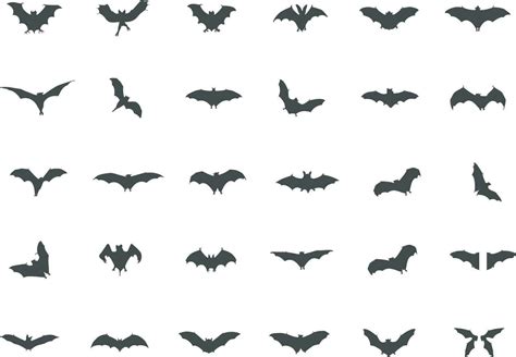 Bat silhouettes, Bats icon, Halloween bat silhouettes, Bats Svg, Scary bats silhouette, Bat ...