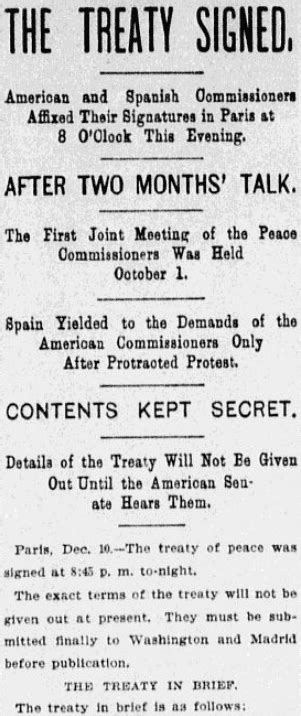 On This Day: Treaty of Paris Ended America’s ‘Splendid Little War’