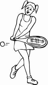 Tennis coloring page sketch template
