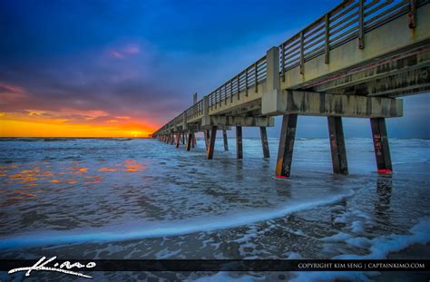 Jacksonville Beach Pier Sunrise | Royal Stock Photo