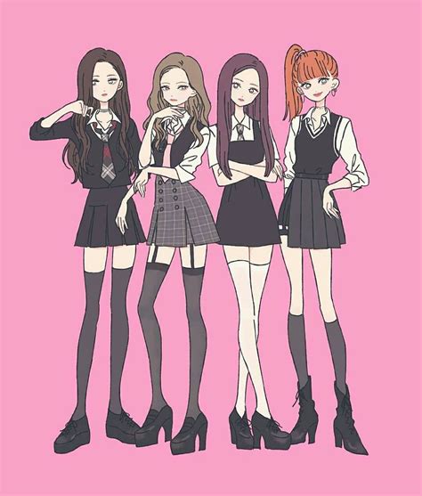 Pin by Kathleen Terrazas on Fandom Stuff 1 | Blackpink anime, Bff drawings, Kpop drawings