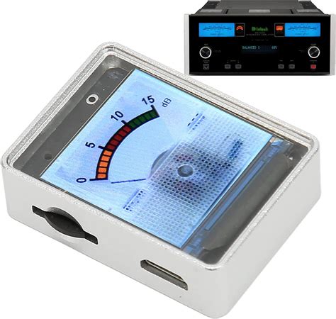 Audio VU Meter, 1.3 Inch Display Aluminium Alloy 42dB Analog VU Meter, Voice Activated VU Panel ...