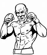 Boxing Coloring Pages sketch template