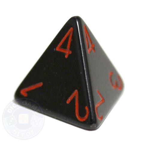 Opaque Black 4-Sided Dice (d4) For Sale | Dice Game Depot