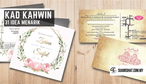 Kad Kahwin - 31 Contoh Kad Kahwin Design, Inspirasi Untuk Majilis Anda