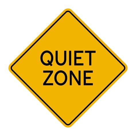 Premium Vector | Quiet zone sign