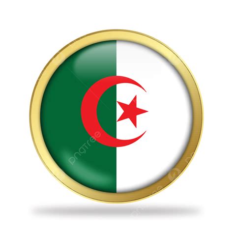 Algeria Clipart PNG Images, Algeria Flag Icon Png Gold Border, Algeria, Flag, Icon PNG Image For ...