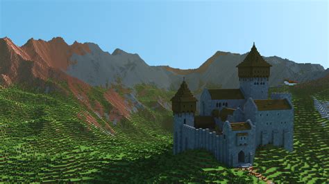 Small hillside castle : r/Minecraft