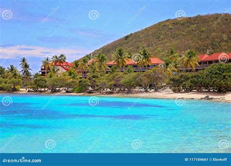 Sapphire Beach on St. Thomas Island Stock Image - Image of coast, clear ...