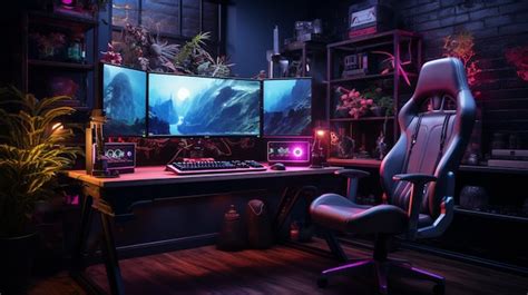 Premium AI Image | Ultimate gaming computer desktop setup