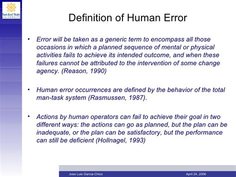 HUMAN ERROR