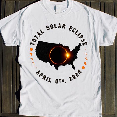 2024 Total Solar Eclipse Shirt: USA MAP – RAD Shirts Custom Printing