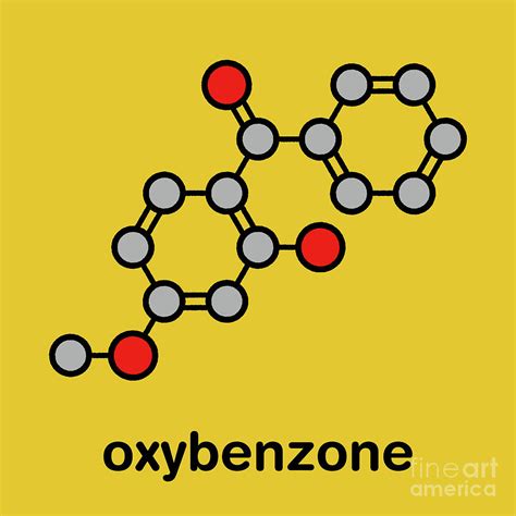 Oxybenzone Sunscreen Molecule Photograph by Molekuul/science Photo Library | Fine Art America