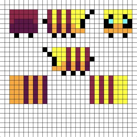 Search Results: Bee Bead Patterns in 2023 | Pixel art pattern, Minecraft pixel art, Pixel art grid