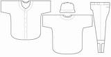 Baseball Uniform Coloring Page sketch template