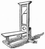 Guillotine Execution Drawing sketch template