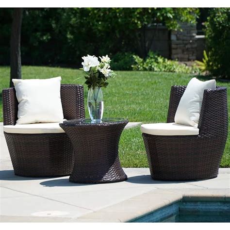 Patio Conversation Set Round Dining Table And Chair Set Synthetic Rattan Outdoor Furniture - Buy ...