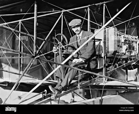 Glenn Curtiss in his plane, 1909 Stock Photo - Alamy