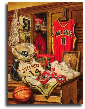 Iowa State Cyclones Legacy Basketball Sports Art Print