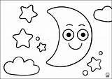 Moon Coloring Pages For Kids sketch template