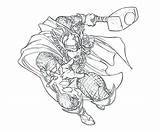 Thors Hammer Coloring Page Pages sketch template