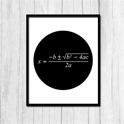 Quadratic Formula Poster Digital Download Math Poster Math Classroom Math Gifts Math Equation ...