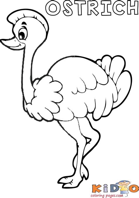 Ostrich Coloring Pages - Ryan Fritz's Coloring Pages