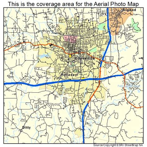 Aerial Photography Map of Cookeville, TN Tennessee