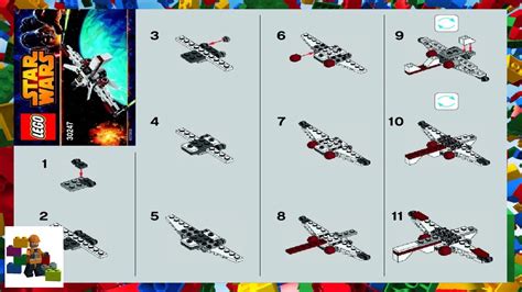 LEGO instructions - Star Wars - 30247 - ARC-170 Starfighter - YouTube