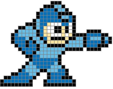 8 Bit Megaman Colored Grid by TheInsanePoet on deviantART | Pixel art templates, Pixel art ...