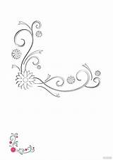Corner Floral Frame Coloring Page In PDF  Download Templatenet sketch template