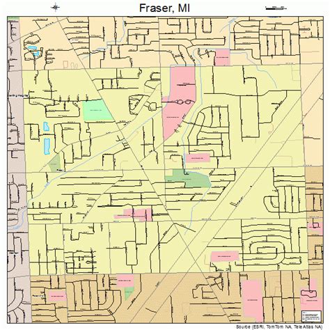 Fraser Michigan Street Map 2630420