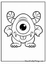 Cute Monster Coloring Pages To Print sketch template