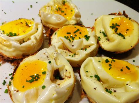 Baked Eggs in Crispy Hash Brown Nests