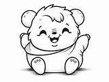 Sweet Cinnamon Bear Coloring Page  sketch template
