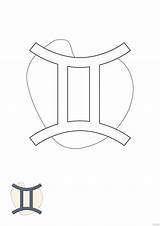Gemini Symbol Coloring Page In PDF JPG  Download Templatenet sketch template