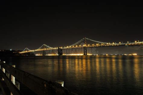 San Francisco Oakland Bay Bridge at Night, California, USA Stock Image - Image of night, travel ...