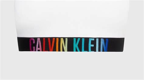 Calvin Klein Unlined Bralette in White/Ombre Pride XS-L | eBay