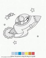 Coloring Page By Pattern Space rocket  COLORING PAGES PRINTABLECOM sketch template