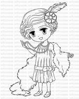 Flapper Coloring Pages For Adults Sketch Page sketch template