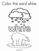 Color The Word White Coloring Page  Twisty Noodle Worksheets sketch template